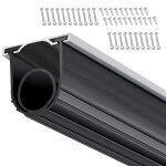 Joints de porte de garage - duoku - noirs caoutchouc inf�rieur - forme en u + joint torique avec kit ...