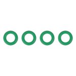 Joint torique pour injecteur diesel x autohaux 4pcs diesel carburant injecteur rondelle vert caoutchouc ...