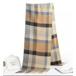 �charpe - beige - motifs �cossais - 170 cm x 32 cm