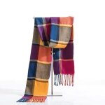 charpe - multicolore - laine chaude - 170 cm x 32 cm - mixte