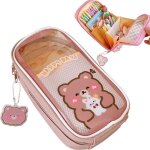 Jolie trousse esth�tique grande capacit� durable fournitures scolaires pour adolescentes peut contenir ...