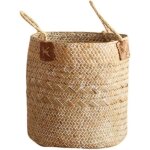 Jonc de mer panier tress panier de rangement en osier pour le stockage  la maison vases