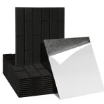 Joparri 12 stuks panneaux acoustiques carreaux carrs adhsifs isolation acoustique murs noir