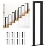 Joparri 55cm forme en u mains courantes pour escaliers fer main courante descalier noir