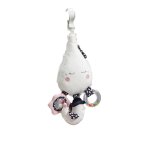 Jouet d'activités avec pinces en velours blanc Jouet d'activités avec pinces en velours blanc
