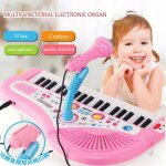 Jouets amusants - mini clavier Électronique enfant 37 touches avec microphone - rose Jouets amusants - mini clavier Électronique enfant 37 touches avec microphone - rose