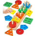 Jouet bebe 1 2 3 ans jeux montessori enfant 1 2 3 ans jeu educatif en bois puzzle � empiler et de tri ...
