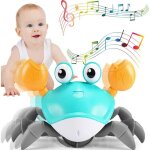 Jouet pour b�b� de 1 an - crabe marcheur - rechargeable par usb - jouet musical �ducatif pr�coce - cadeau ...