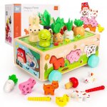 Jouet b�b� 1 an jeux montessori 1 2 3 ans jouet �ducatif enfant en bois jeu de ferme pour cadeau fille ...
