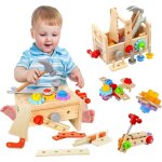 Jouet en bois outil pour enfant 2 ans diy 29 pi�ces jeux avec bo�te � outils cadeau garcon fille 3 4 ...