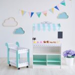Comptoir à desserts boutique chariot marchande en bois ma boulangerie blanc teamson kids td - 13003a Comptoir à desserts boutique chariot marchande en bois ma boulangerie blanc teamson kids td - 13003a