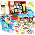 Jouet caisse enregistreuse pour enfants - inclut 46 accessoires vraie calculatrice scanner son et lumi�re ...