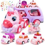 Jouet de camion pour enfant - mijaja - jeux 2 ans filles - 5 en 1 jouet avec sons et lumires - jouet ...