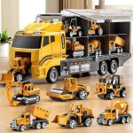 Jouet de camion enfantv�hicules de chantier tracteur b�tonni�re bulldozer truck excavatrice transporteur ...