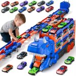 Jouet de camion transport avec catapulte et 12 mini - voitures et piste de course cadeau enfant 2 - 6 ...