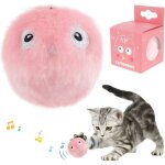 Jouet pour chat interactif avec les cris des oiseaux grenouilles et grillons balles pour chats en peluche ...