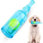 Jouet pour chien indestructible en bouteille de caoutchouc jouets interactif  qui couinement pour chiot ...
