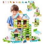 Jouets de construction - lot de 120 - bois de pin naturel - non toxique - pour enfants 3 - 5 ans