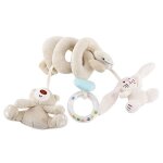 Jouet denroulement de lit en spirale en peluche doux ours lapin pour enfants