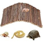 Jouets descalade pour petits animaux �chelle en bois pliable pont tunnel jouets habitat cachette decor ...