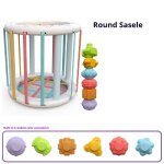 Jouet dexploration tactile - joint rond - 6 hochets - multicolore - 18 mois +