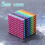 Jouet ducatif - magique - cube puzzle - 1000 pcs - diamtre 5mm - aimants multicolore multicolore casse ...