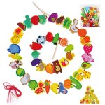 Jouet enfant 3 4 5 6 ans perles en bois  enfiler jouet montessori 3 ans jouet ducatif jouet de motricit ...