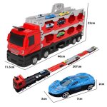 Jouets enfants - grand camion jouet de transport pliable avec 24 voitures m�talliques - mat�riaux abs ...