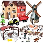 Jouet ferme jonrryin set animaux chevaux 33 pi�ces avec moulin � vent