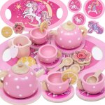 Jouet fille 2 - 6 anslicorne services � th� en bois montessori accessoire cuisine enfant avec figurine ...