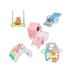 Jouet pour hamster - mignon - 5 pices - pvc cologique - intrieur - multicolore
