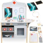Jouet dimitation - jouet cabinet m�dical mamabrum mam123 medical set bois - 20 accessoires