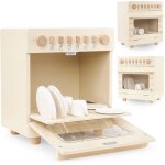 Jouet dimitation - mamabrum - imitation lave vaisselle en bois - ustensiles inclus - norme ce - 3 � 6 ...