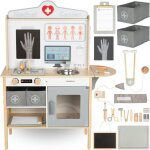 Jouet d'imitation - mamabrum - cabinet de mdecine en bois xxl - docteur set avec accessoires - enfants ...