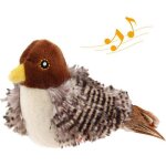 Jouets interactifs pour chats dint�rieur avec son doiseau �lectronique peluches et plumes pour stimuler ...