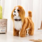 Jouet interactif electronique - peluche chien interactive pour enfants d�s 3 ans - marche aboie et remue ...