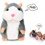 Jouet interactif - hamster parlant - peluche douce - rpte vos mots