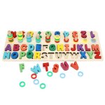 Jouets jumelage de chiffres alphabet en bois enfants jouet �ducatif puzzle dapprentissage pr�scolaire ...