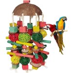 Jouet  mcher pour perroquets pour oiseaux22 inch grand jouet pour perroquet en bois naturel jouet  ...