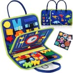 Jouet montessori 25 en 1 - cube eveil - activité sensorielle - feutre doux - 12 - 18 mois - bleu Jouet montessori 25 en 1 - cube eveil - activité sensorielle - feutre doux - 12 - 18 mois - bleu