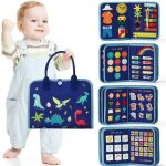 Jouet montessori pour 3 4 5 6 ansbusy board montessori feutre cadeau pour enfant jeu educatif apprendrdinosaur ...