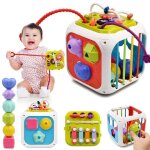 Jouet montessori 7 en 1 pour b�b� 6 - 36 mois cube dactivit� �ducatif pour fille et gar�on cadeau anniversaire ...