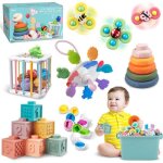 Jouet montessori bebejouets b�b�s 6 - 18 moismontessori jeux b�b� eveilempilable sensorielscube activit� ...