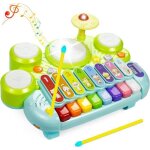 Jouets musicaux 1 2 3 ans - instruments de musique - xylophone clavier de jeu - mixte - blanc - enfant ...