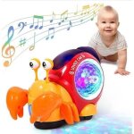Jouet musical de b�b� jouet de crabe rampant avec musiquelumi�res led d�tection automatique jouet pour ...
