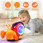 2 jouets musicaux pour b�b� jouets musicaux interactifs lumineux et rampants jouet de crabe rampant avec ...