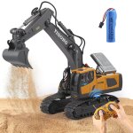 Jouet pelleteuse tlcommande avec lumire et son pelleteuse rc rechargeable 24 ghz avec pelle en alliage ...