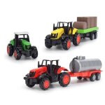 Jouets de tracteur agricole - ensemble 3 pi�ces - alliage et abs