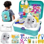 Jouet v�t�rinaire sac � dos avec peluche chien jeux dimitations cadeau pour enfants gar�ons filles 3 ...