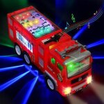 Jouet de voiture de pompiers avec lumi�res sons jouet de camion electrique jouet pour enfant gar�ons ...